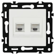 Miniatura produktu Mechanizm podwójny gniazda komputerowego internetowego RJ45 kat6 ES-2xCAT6-W