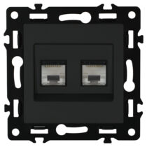 Miniatura produktu Mechanizm podwójny gniazda komputerowego internetowego RJ45 kat6 ES-2xCAT6-B